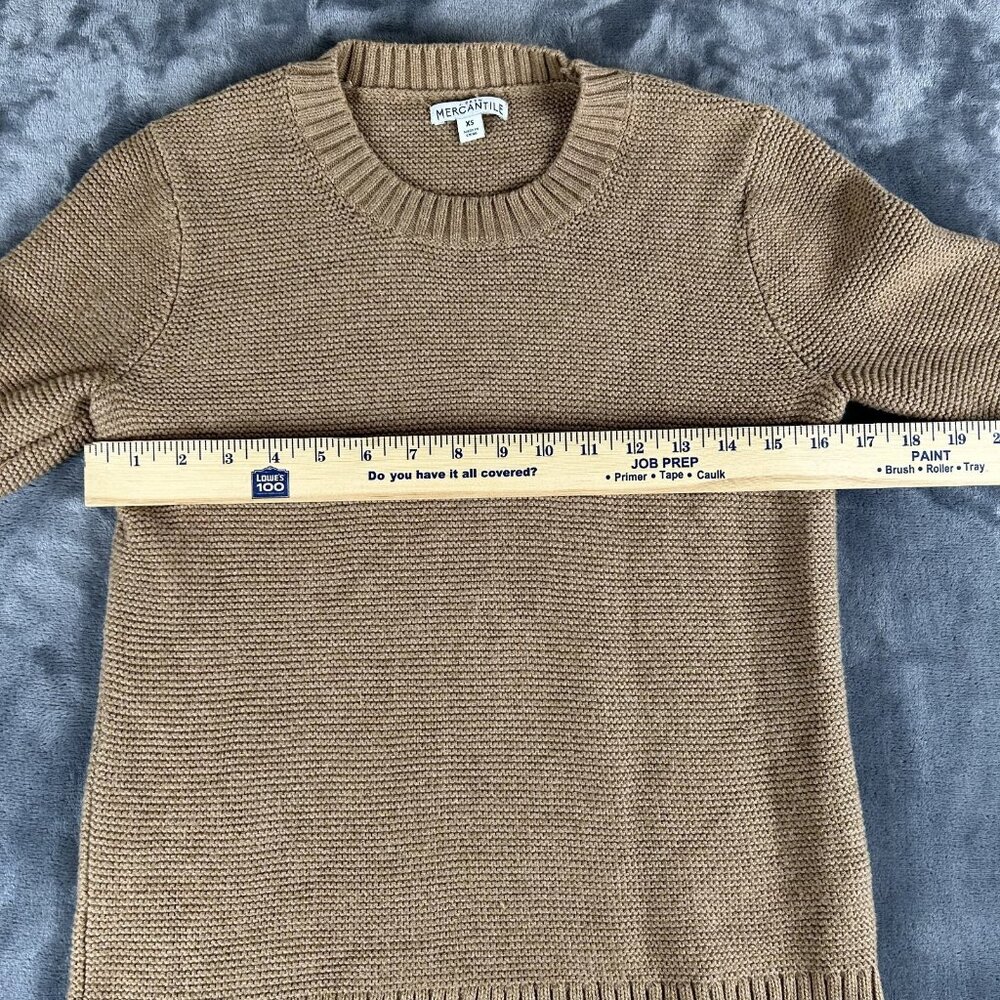 J Crew Cambridge Cable Knit Sweater Womens Size XS Caramel Taupe Wool Blend - Picture 3 of 7